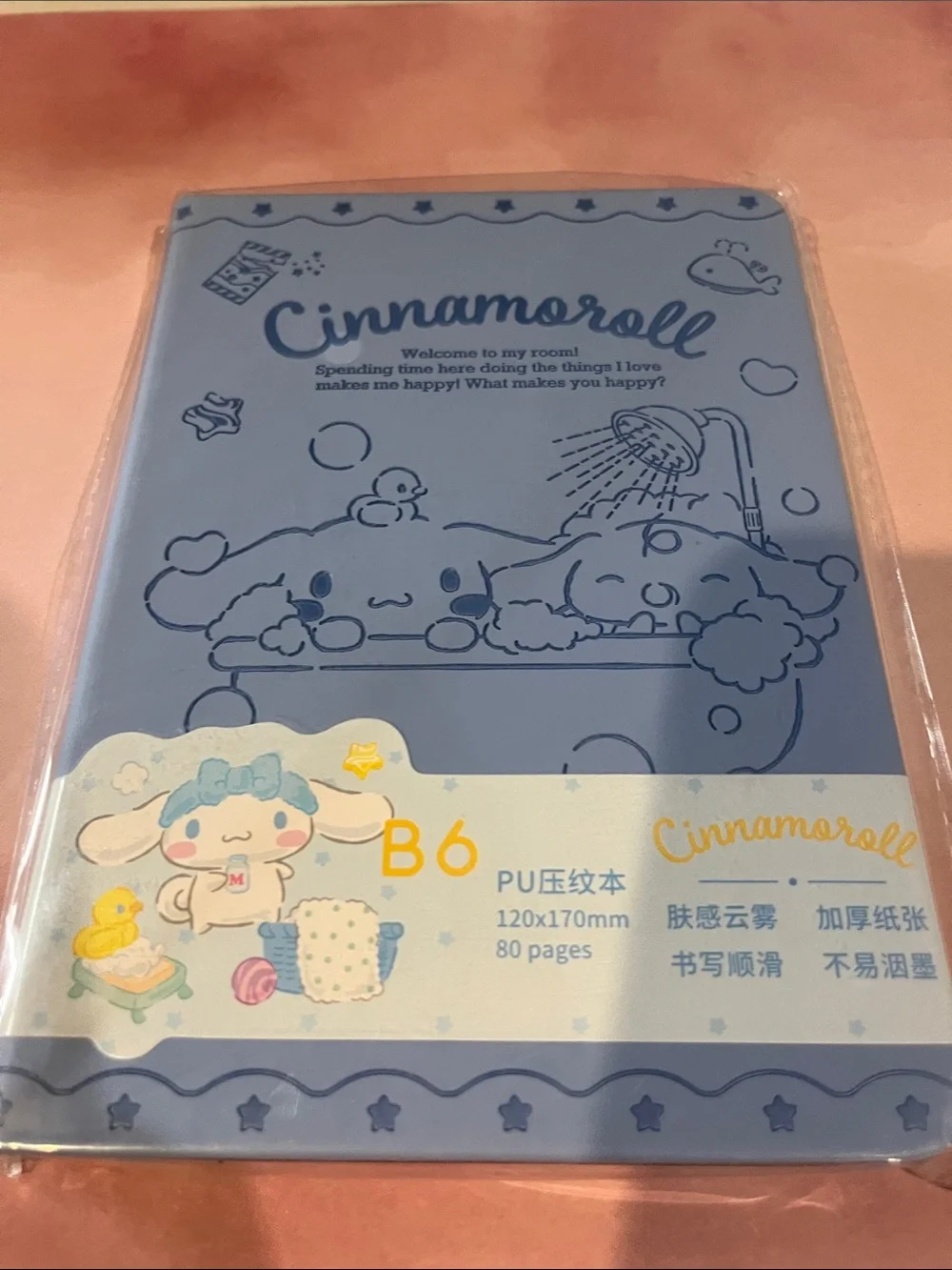 Sanrio Cinnamoroll Blue Kids Bath-Themed B6 Notebook